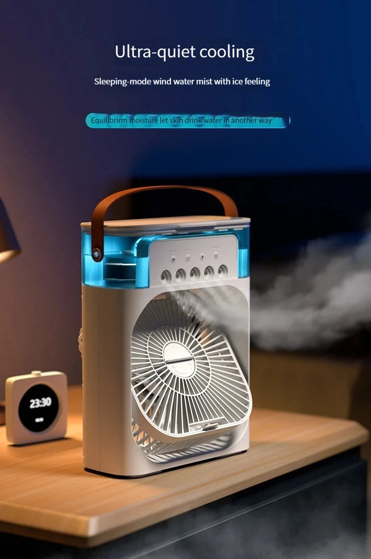 Air Humidifier Cooling USB Fan Water Mist small refrigeration air conditioner mini fan water-cooled silent air cooler 3 In 1