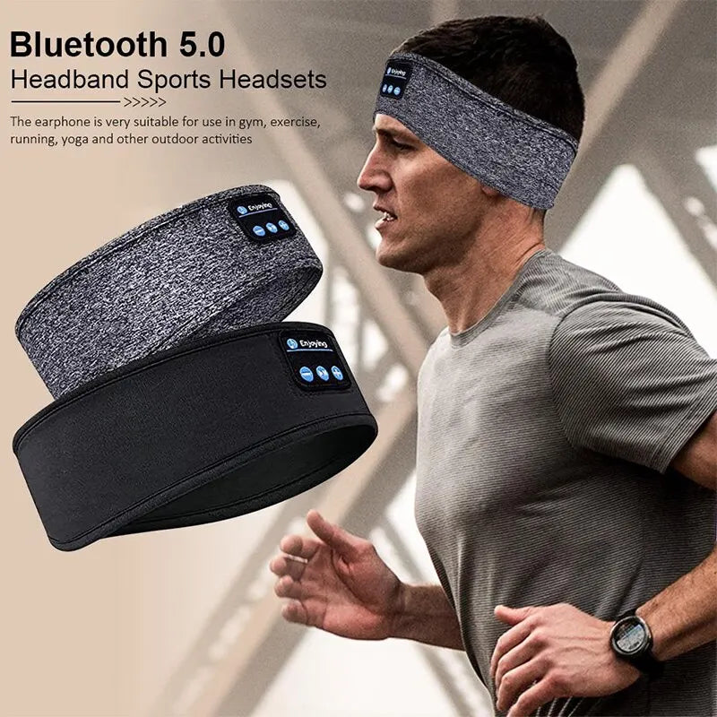 Headband wireless bluetooth earphones for sports and sleeping so comfortable