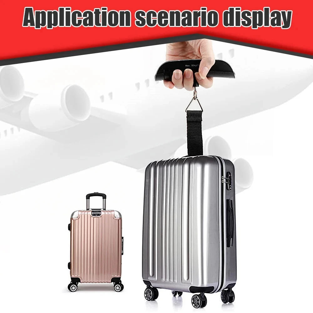 Portable High Precision Scale Digital LCD Display Suitcase Travel Bag Hanging Steelyard Hook Balance Scale Tools 110lb/50kg