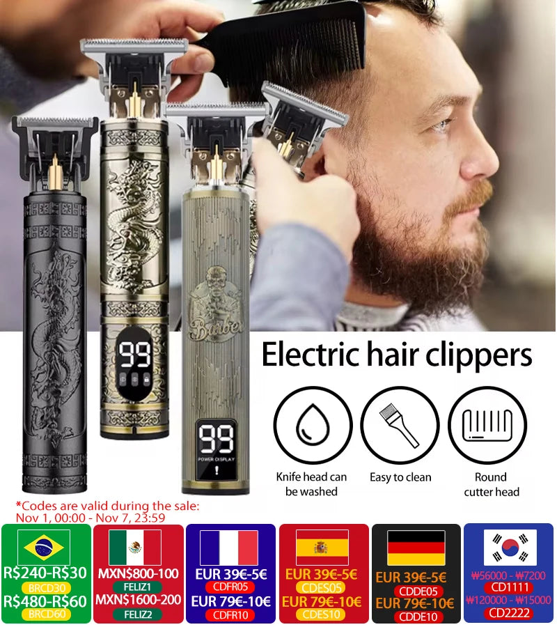 Hair Clipper Repair Beard Shaving Body Hair Trimmer Clippers Corteiz Electric Machine Men Haircut Machine 0mm Barber Shaver